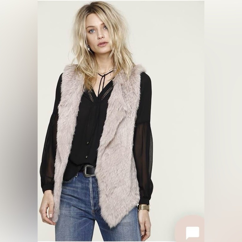 Michi Fur Vest in Fawn - Oversized - Picture 3 of 4